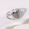 Wholesale Simple Love Shaped Stainless Steel Ring For Women 18K Gold Plated Electroplated
