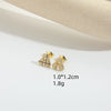 Wholesale Simple Microinlaid Zircon Geometric Copper Earrings For Women With Electroplating