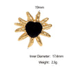 Wholesale Simple Minimalist Electroplated Stainless Steel Heart Shape Open Ring Women's Jewelry