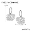 Wholesale Simple Niche Design Irregular Titanium Steel 18K Gold Plated Geometric Texture Women's Earrings