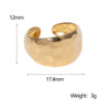 Wholesale Simple Niche Highend Stainless Steel Open Ring With Adjustable Opening Electroplated Titanium Steel Ring Unisex