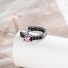 Wholesale Simple Niche Ins Style Geometric Fivepointed Star Zircon Inlaid Copper Earrings