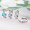 Wholesale Simple Niche Ins Style Geometric Fivepointed Star Zircon Inlaid Copper Earrings