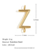 Wholesale Simple Niche Personality Jewelry Accessories Stainless Steel 18K Gold Plated Letter Pendant