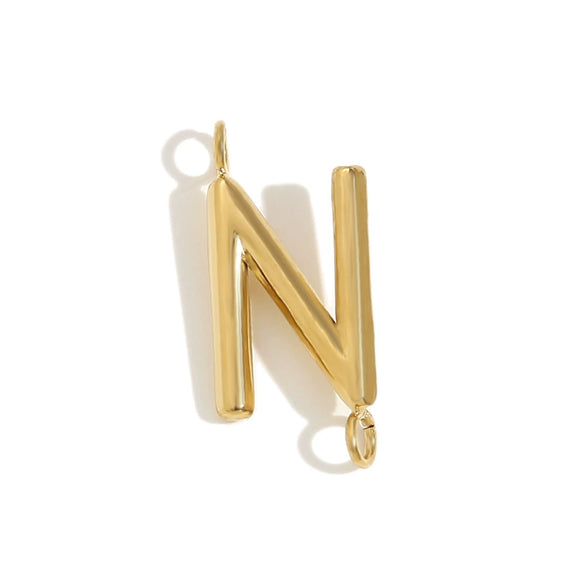 Wholesale Simple Niche Personality Jewelry Accessories Stainless Steel 18K Gold Plated Letter Pendant