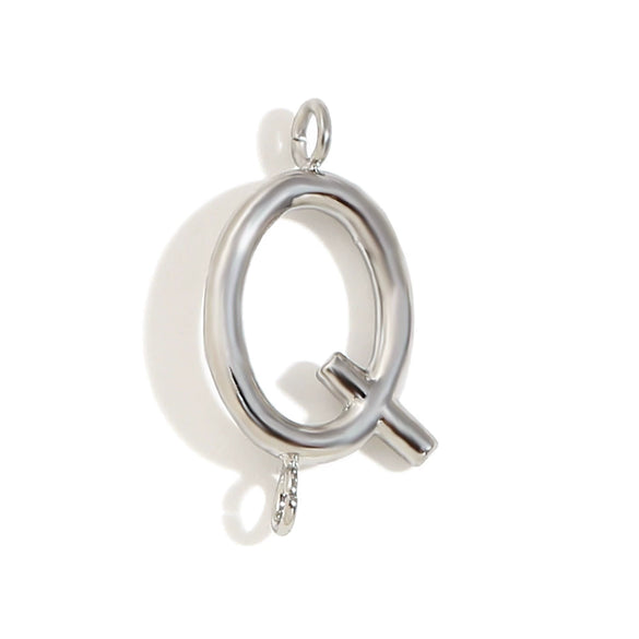 Wholesale Simple Niche Personality Jewelry Accessories Stainless Steel 18K Gold Plated Letter Pendant