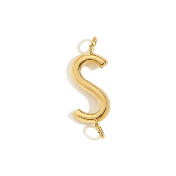 Wholesale Simple Niche Personality Jewelry Accessories Stainless Steel 18K Gold Plated Letter Pendant
