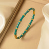 Wholesale Simple Oildropping Bamboo Stainless Steel 18K Goldplated Bracelet