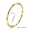 Wholesale Simple Oildropping Bamboo Stainless Steel 18K Goldplated Bracelet