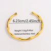 Wholesale Simple Oildropping Bamboo Stainless Steel 18K Goldplated Bracelet