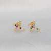 Wholesale Simple Personality Copper Gold Plated Geometric Cross Earrings For Women