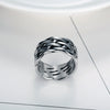 Wholesale Simple Personality Geometric Pattern Stainless Steel Ring Polish