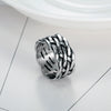 Wholesale Simple Personality Geometric Pattern Stainless Steel Ring Polish