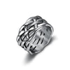 Wholesale Simple Personality Geometric Pattern Stainless Steel Ring Polish
