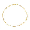 Wholesale Simple Personality Geometric Pattern Titanium Steel Necklace With 18K Electroplated Clavicle Chain