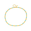 Wholesale Simple Personality Gold Beads Titanium Steel Geometric Beaded Woven Vintage Round Beads Chain Necklace With Electroplating