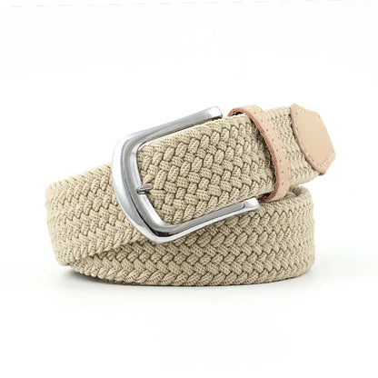 Wholesale Simple Pin Buckle Elastic Woven Canvas Belt Nihaojewelry