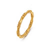 Wholesale Simple Plain Bamboo Women's Stainless Steel Ring With 18K Gold Plated Electroplating