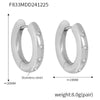Wholesale Simple Plain Ring Earrings Set For Women Stainless Steel With 18K Real Gold Plated Electroplating Geometric Style