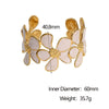 Wholesale Simple Plants And Flowers Style Electroplated Stainless Steel Bracelet Jewelry