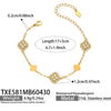 Wholesale Simple Plants Flowers Stainless Steel Jewelry Set With Pvd Real Gold Plated For Women