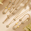 Wholesale Simple Plants Flowers Stainless Steel Jewelry Set With Pvd Real Gold Plated For Women