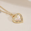 Wholesale Simple Retro Geometric Copper 18K Gold Plated Heart Pendant Necklace For Women