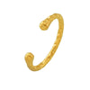 Wholesale Simple Retro Irregular Hammered Titanium Steel Bracelet With 18K Gold Plated Electroplating