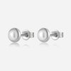 Wholesale Simple Retro Small Pearl 925 Silver Earrings For Girls With Electroplating Treatment