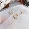 Wholesale Simple Retro Style Electroplated Metal Multi Ring Ear Clip For Women