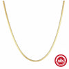 Wholesale Simple S925 Sterling Silver Flat Snake Chain Necklace With Geometric Pattern For Women Electroplated