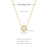 Wholesale Simple S925 Sterling Silver Geometric Round Zircon Stacked Clavicle Necklace For Women With Electroplating O Chain