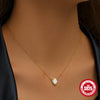 Wholesale Simple S925 Sterling Silver Geometric Water Drops Zircon Stacked Women's Clavicle Necklace With Electroplating