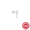 Wholesale Simple S925 Sterling Silver Personality Star Pearl Water Drop Inlaid Zircon Flat Head Thread Piercing Ear Bone Nail
