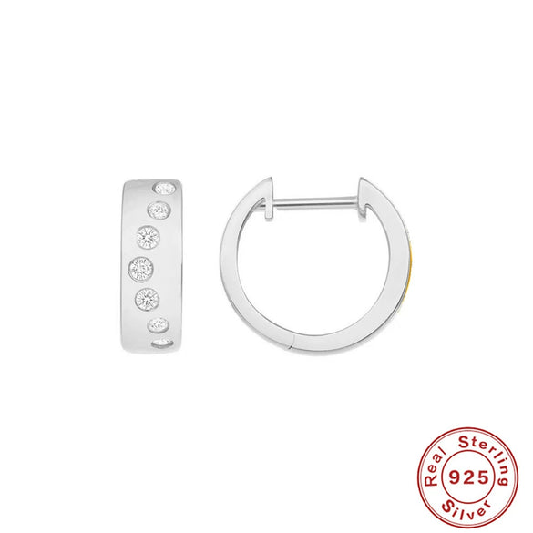 Wholesale Simple S925 Sterling Silver U Shaped Geometric Earrings With Electroplating For Women