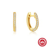 Wholesale Simple S925 Sterling Silver U Shaped Geometric Earrings With Electroplating For Women