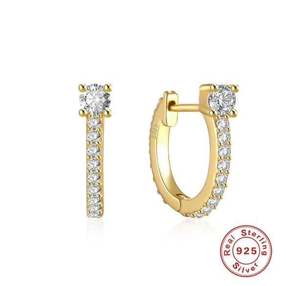 Wholesale Simple S925 Sterling Silver U Shaped Geometric Earrings With Electroplating For Women