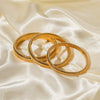 Wholesale Simple Stainless Steel And Titanium Steel Multi Layer Exaggerated Women's Bracelet With 18K Gold Plated Electroplating And Geometric Style