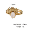 Wholesale Simple Stainless Steel Electroplated Crown Open Ring For Women