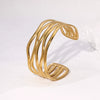 Wholesale Simple Stainless Steel Electroplated Open Adjustable Bracelet