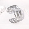 Wholesale Simple Stainless Steel Electroplated Open Adjustable Bracelet