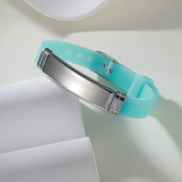 Wholesale Simple Stainless Steel Geometric Luminous Sporty Polish Bracelet