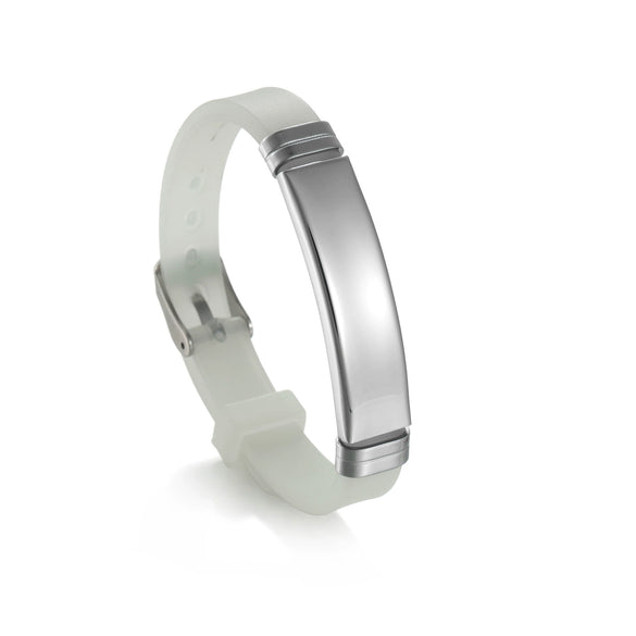 Wholesale Simple Stainless Steel Geometric Luminous Sporty Polish Bracelet