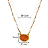 Wholesale Simple Stainless Steel Geometric Opal Oval Women's Clavicle Necklace With Electroplating