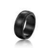 Wholesale Simple Stainless Steel Geometric Rotatable Ring Unisex Jewelry With Electroplating