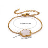 Wholesale Simple Stainless Steel Gold Electroplated Leaf Shape Bracelet For Couples And Women