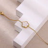 Wholesale Simple Stainless Steel Gold Electroplated Leaf Shape Bracelet For Couples And Women