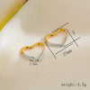 Wholesale Simple Stainless Steel Heart Shape Electroplating Women's Earrings