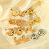 Wholesale Simple Stainless Steel Heartshaped Love Earrings For Women With 18K Gold Plated Vacuum Real Gold Electroplating In Pvd Furnace In Ins Fashion