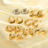 Wholesale Simple Stainless Steel Heartshaped Love Earrings For Women With 18K Gold Plated Vacuum Real Gold Electroplating In Pvd Furnace In Ins Fashion